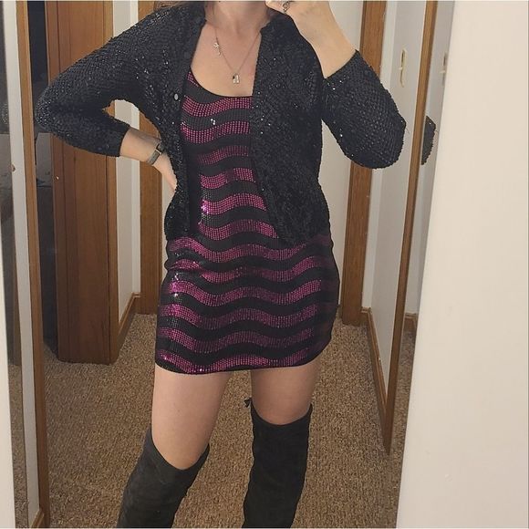As U Wish Dresses & Skirts - Bright sequins mini dress